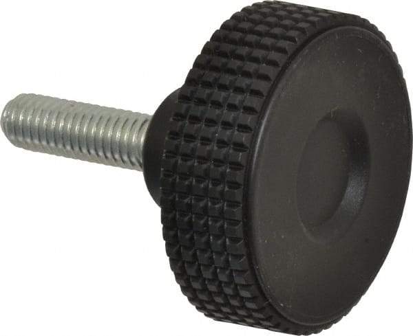 Elesa - 1.96" Head, Knurled Knob - Threaded Stem, Plastic - Americas Industrial Supply