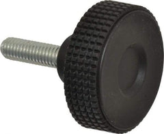 Elesa - 1.96" Head, Knurled Knob - Threaded Stem, Plastic - Americas Industrial Supply
