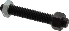 Jergens - 3/8-16 Thread, 9/16" Size, 2-1/2" Long, Black Oxide Coated, Low Carbon Steel Clamp Rest - 1-13/16" Thread Length, 11/32" Pin Diam x 5/32" Pin Height, 11/32" Nut Height - Americas Industrial Supply