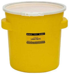 Eagle - 20 Gallon Capacity, Plastic Lever Lock, Yellow Lab Pack - 5 Gallon Container, Polyethylene, 88 Lb. Capacity, UN 1H2/X40/S Listing - Americas Industrial Supply