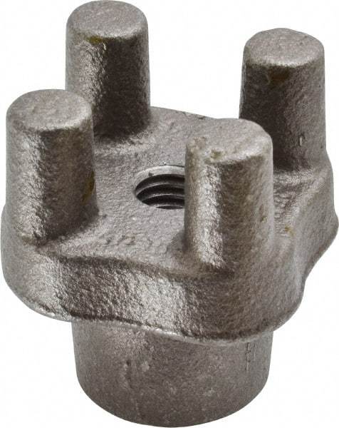 Jergens - 2" Diam, 2-1/8" High, 1/2" Thread, Tapped Bar Knob - 1-1/4" Projection, 1-1/8" Hub Diam, ASTM 32510 Malleable - Americas Industrial Supply