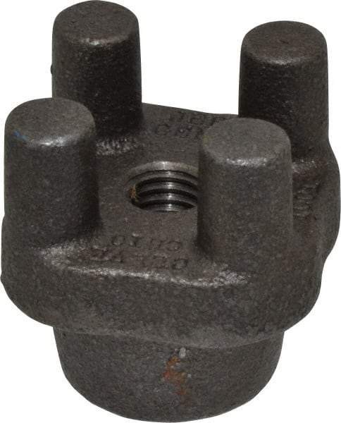Jergens - 2-1/2" Diam, 2-3/8" High, 9/16" Thread, Tapped Bar Knob - 1-3/4" Projection, 1-1/2" Hub Diam, ASTM 32510 Malleable - Americas Industrial Supply