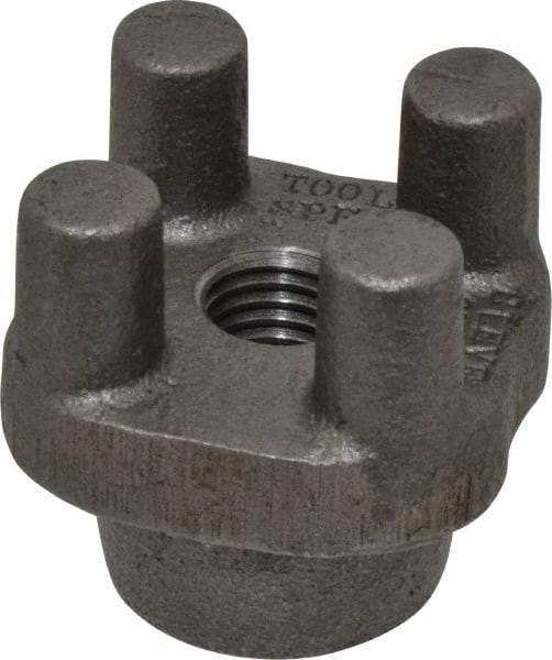 Jergens - 2-1/2" Diam, 2-3/8" High, 9/16" Thread, Tapped Bar Knob - 1-3/4" Projection, 1-1/2" Hub Diam, ASTM 32510 Malleable - Americas Industrial Supply