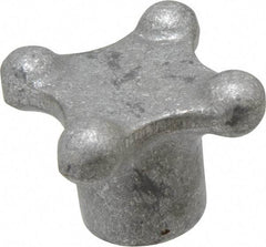 Jergens - 3" Head Diam, 4 Point Lobed Knob - 1/2-13 Hole, Aluminum - Americas Industrial Supply
