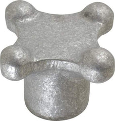 Jergens - 3" Head Diam, 4 Point Lobed Knob - 3/4-10 Hole, Aluminum - Americas Industrial Supply