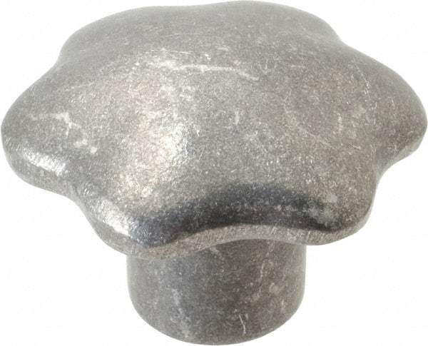 Jergens - 2-3/4" Head Diam, 6 Point Lobed (Palm-Grip) Knob - Aluminum - Americas Industrial Supply