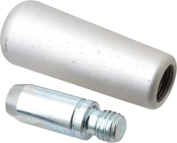 Jergens - 1/2-13 Threaded Stem, Revolving Handwheel & Machine Handle - Aluminum Cylindrical Handle, 1/2" Long Carbon Steel Stem, 2-7/8" Handle Length - Americas Industrial Supply