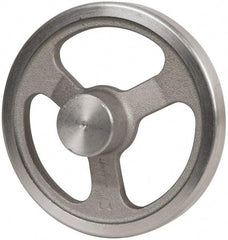 Jergens - 6", 3 Spoke Offset Handwheel - 1-1/2" Hub, Aluminum Alloy, Plain Finish - Americas Industrial Supply