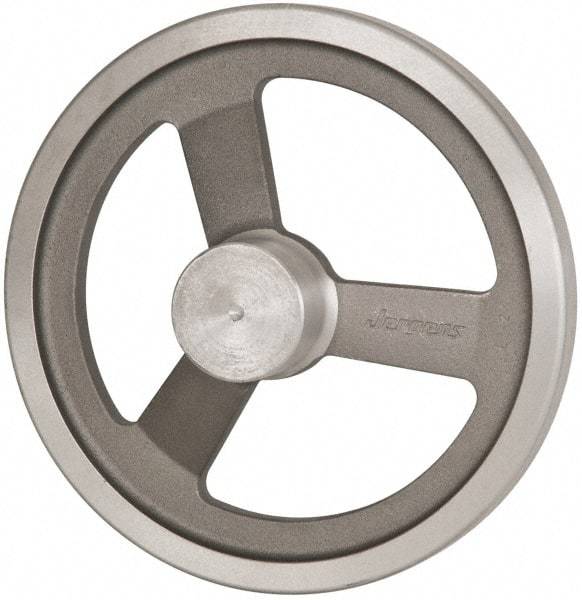 Jergens - 10", 3 Spoke Offset Handwheel - 2-3/8" Hub, Aluminum Alloy, Plain Finish - Americas Industrial Supply
