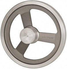 Jergens - 10", 3 Spoke Offset Handwheel - 2-3/8" Hub, Aluminum Alloy, Plain Finish - Americas Industrial Supply