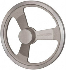 Jergens - 12", 3 Spoke Offset Handwheel - 2-1/2" Hub, Aluminum Alloy, Plain Finish - Americas Industrial Supply