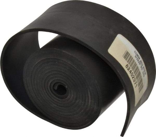 Made in USA - 3/32" Thick x 2" Wide x 60" Long, Neoprene Rubber Strip - Stock Length, 50 Shore A Durometer, 1,000 to 1,200 psi Tensile Strength, -40 to 212°F, Black - Americas Industrial Supply