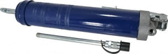 Lincoln - 4,500 Max psi, Rigid Pistol Grease Gun - 14-1 & 2 oz (Cartridge) & 16 oz (Bulk) Capacity, 1/8 Thread Outlet, 39 Strokes per oz, Bulk & Cartridge Fill, Includes 6" Straight Pipe & Coupler - Americas Industrial Supply