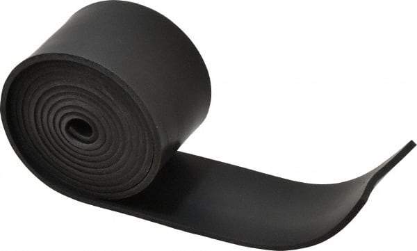 Made in USA - 1/8" Thick x 2" Wide x 60" Long, Buna-N Rubber Strip - Stock Length, 50 Shore A Durometer, 800 to 1,000 psi Tensile Strength, -20 to 170°F, Black - Americas Industrial Supply