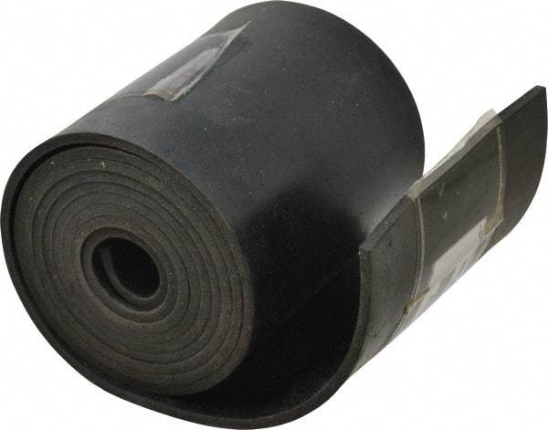 Made in USA - 1/8" Thick x 4" Wide x 60" Long, Buna-N Rubber Strip - Stock Length, 50 Shore A Durometer, 800 to 1,000 psi Tensile Strength, -20 to 170°F, Black - Americas Industrial Supply