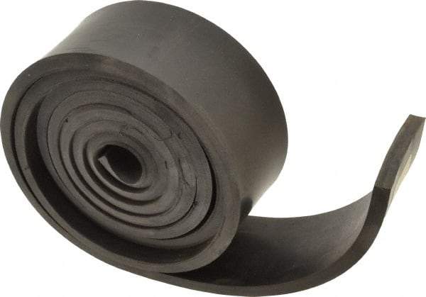 Made in USA - 1/4" Thick x 2" Wide x 60" Long, Buna-N Rubber Strip - Stock Length, 50 Shore A Durometer, 800 to 1,000 psi Tensile Strength, -20 to 170°F, Black - Americas Industrial Supply