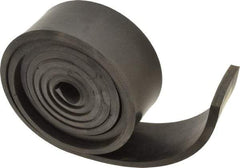 Made in USA - 1/4" Thick x 2" Wide x 60" Long, Buna-N Rubber Strip - Stock Length, 50 Shore A Durometer, 800 to 1,000 psi Tensile Strength, -20 to 170°F, Black - Americas Industrial Supply
