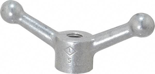 Jergens - 2 Offset Arms, 1/2-13" Hole, Tapped Speed Handle - 1-1/2" High, 1-1/8" Hub Diam - Americas Industrial Supply