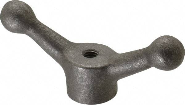 Jergens - 2 Offset Arms, 3/8-16" Hole, Tapped Speed Handle - 1-1/2" High, 1-1/8" Hub Diam - Americas Industrial Supply