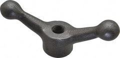 Jergens - 2 Offset Arms, 1/2-13" Hole, Tapped Speed Handle - 1-1/2" High, 1-1/8" Hub Diam - Americas Industrial Supply