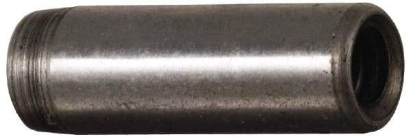 Jergens - 7/16" Diam x 1-1/2" Pin Length C-1215 Alloy Steel Pull Out Dowel Pin - C 47-58 & C 60-64 (Surface) Hardness, 1 Beveled & 1 Threaded End - Americas Industrial Supply
