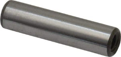Jergens - 1/4" Diam x 1" Pin Length C-1215 Alloy Steel Pull Out Dowel Pin - C 47-58 & C 60-64 (Surface) Hardness, 1 Beveled & 1 Threaded End - Americas Industrial Supply