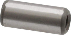Jergens - 5/16" Diam x 3/4" Pin Length C-1215 Alloy Steel Pull Out Dowel Pin - C 47-58 & C 60-64 (Surface) Hardness, 1 Beveled & 1 Threaded End - Americas Industrial Supply