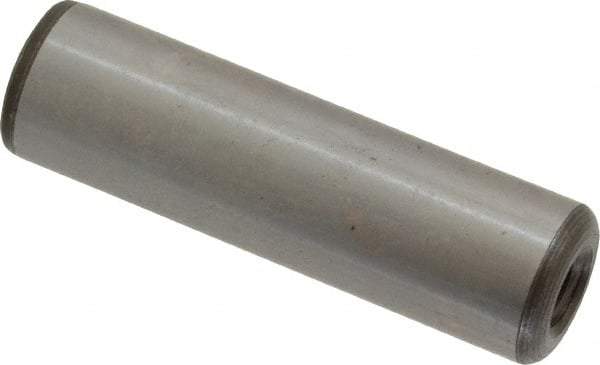 Jergens - 1/2" Diam x 1-3/4" Pin Length C-1215 Alloy Steel Pull Out Dowel Pin - C 47-58 & C 60-64 (Surface) Hardness, 1 Beveled & 1 Threaded End - Americas Industrial Supply