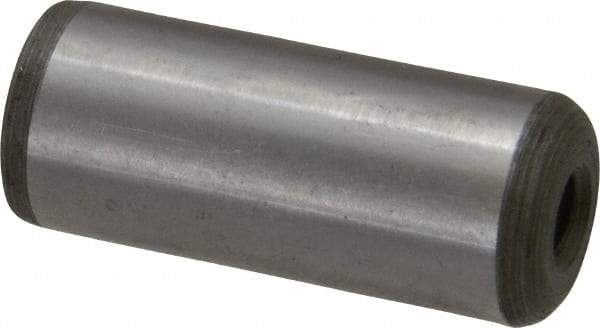 Jergens - 5/8" Diam x 1-1/2" Pin Length C-1215 Alloy Steel Pull Out Dowel Pin - C 47-58 & C 60-64 (Surface) Hardness, 1 Beveled & 1 Threaded End - Americas Industrial Supply