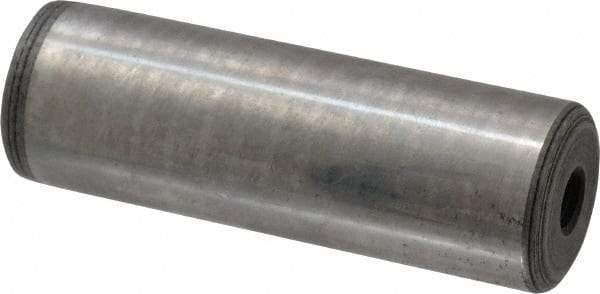 Jergens - 1" Diam x 3" Pin Length C-1215 Alloy Steel Pull Out Dowel Pin - C 47-58 & C 60-64 (Surface) Hardness, 1 Beveled & 1 Threaded End - Americas Industrial Supply