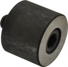 Jergens - 3/8-16 Thread, 1-1/4" OD, 1" High, Jig Foot - Black Oxide Finish, Low Carbon Steel, Case Hardened, 75-77 R30N Heat Treatment - Americas Industrial Supply