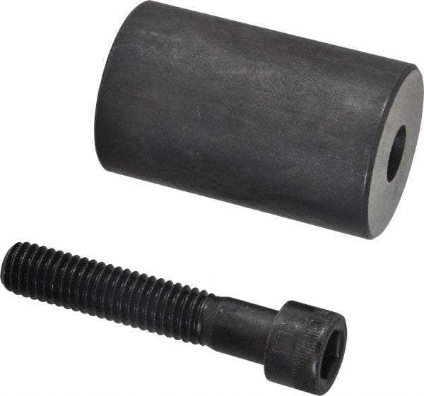 Jergens - 3/8-16 Thread, 1-1/4" OD, 2" High, Jig Foot - Black Oxide Finish, Low Carbon Steel, Case Hardened, 75-77 R30N Heat Treatment - Americas Industrial Supply