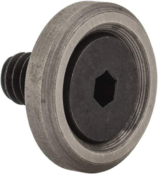 Jergens - 8-32 Thread, 1/2" OD, 1/8" High, Flat Foot - Low Carbon Steel, Case Hardened, 75-77 R30N Heat Treatment - Americas Industrial Supply