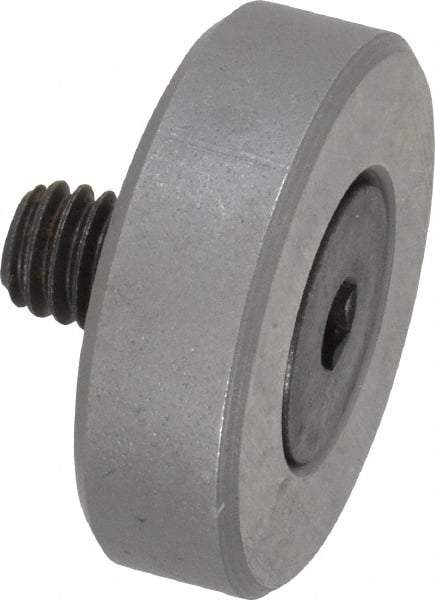 Jergens - 5/16-18 Thread, 1-1/4" OD, 3/8" High, Flat Foot - Low Carbon Steel, Case Hardened, 75-77 R30N Heat Treatment - Americas Industrial Supply