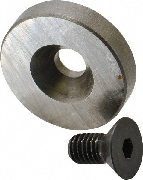 Jergens - 3/8-16 Thread, 1-5/8" OD, 3/8" High, Flat Foot - Low Carbon Steel, Case Hardened, 75-77 R30N Heat Treatment - Americas Industrial Supply