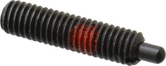 Jergens - 10-32, 3/4" Thread Length, 1/8" Plunger Projection, Steel Threaded Spring Plunger - 0.093" Max Plunger Diam, 3/4" Plunger Length, 2.9 Lb Init End Force, 11.1 Lb Final End Force, 3/32" Hex - Americas Industrial Supply