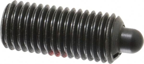 Jergens - 3/4-10, 1-3/4" Thread Length, 5/16" Plunger Projection, Steel Threaded Spring Plunger - 0.374" Max Plunger Diam, 1-3/4" Plunger Length, 6.7 Lb Init End Force, 37.3 Lb Final End Force, 3/8" Hex - Americas Industrial Supply