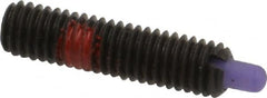 Jergens - 10-32, 3/4" Thread Length, 1/8" Plunger Projection, Steel Threaded Spring Plunger - 0.093" Max Plunger Diam, 3/4" Plunger Length, 2.9 Lb Init End Force, 11.1 Lb Final End Force, 3/32" Hex - Americas Industrial Supply