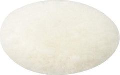 3M - 3" Diam Lambswool Bonnet Pad - 25/32" Pile, Hook & Loop Attachment - Americas Industrial Supply