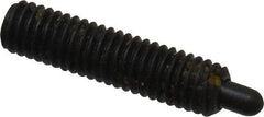 Jergens - 10-32, 3/4" Thread Length, 1/8" Plunger Projection, Steel Threaded Spring Plunger - 0.093" Max Plunger Diam, 3/4" Plunger Length, 2.9 Lb Init End Force, 11.1 Lb Final End Force, 3/32" Hex - Americas Industrial Supply