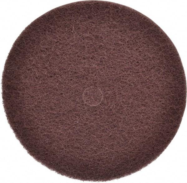 3M - 12" Medium Grade Aluminum Oxide Deburring Disc - 1-1/4" Center Hole, Arbor Connection, Maroon, 1,900 Max RPM - Americas Industrial Supply