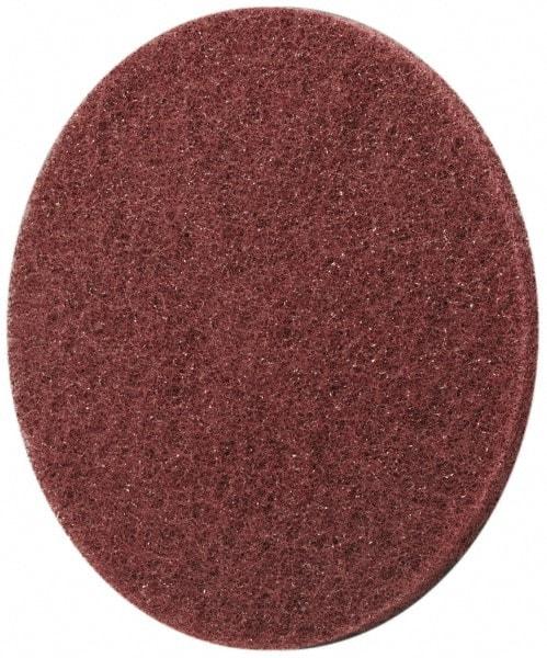 3M - 3" Disc Diam, Aluminum Oxide Quick Change Disc - Type R Attaching System, Nonwoven, Maroon, Medium Grade, 12,000 RPM - Americas Industrial Supply