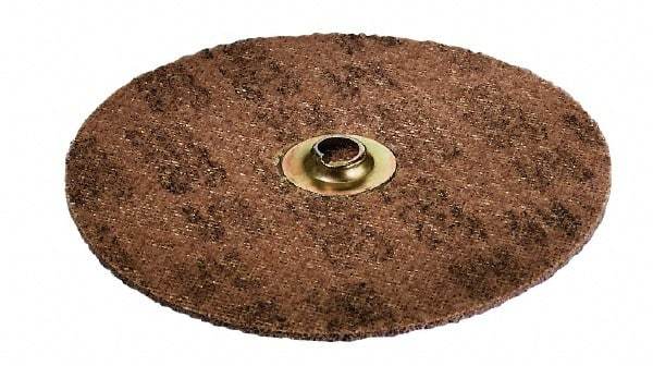 3M - 4-1/2" Coarse Grade Deburring Disc - Quick Change Connection, Brown/Blue, 12,000 Max RPM - Americas Industrial Supply
