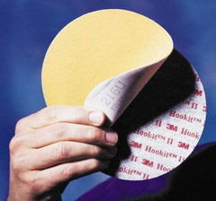 3M - 5" Diam, 320 Grit, Aluminum Oxide Hook & Loop Disc - Extra Fine Grade, Coated, A Weight Paper Backing, Series 210U - Americas Industrial Supply
