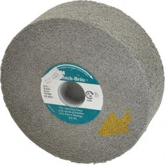 3M - 6" Diam, 2" Face Width, 1" Center Hole, Medium Grade, Silicon Carbide Deburring Wheel - Convolute, Hard Density 8 Grade, 6,000 RPM - Americas Industrial Supply