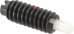 Jergens - 1/4-20, 5/8" Thread Length, 3/16" Plunger Projection, Steel Threaded Spring Plunger - 0.119" Max Plunger Diam, 5/8" Plunger Length, 0.3 Lb Init End Force, 3.5 Lb Final End Force - Americas Industrial Supply