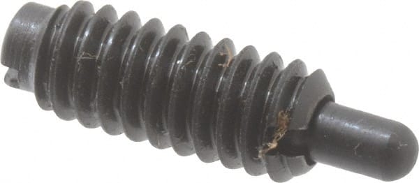 Jergens - 1/4-20, 5/8" Thread Length, 3/16" Plunger Projection, Steel Threaded Spring Plunger - Americas Industrial Supply