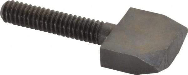 Jergens - 1/4-20 Thread, 1-1/4" Length Under Head, Steel Quarter Turn Screw - Grade C-1018, 3/4" Wide x 5/8" High x 1/4" Thick Head, Black Oxide, UNC Thread - Americas Industrial Supply