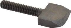 Jergens - 1/4-20 Thread, 1-1/4" Length Under Head, Steel Quarter Turn Screw - Grade C-1018, 3/4" Wide x 5/8" High x 1/4" Thick Head, Black Oxide, UNC Thread - Americas Industrial Supply