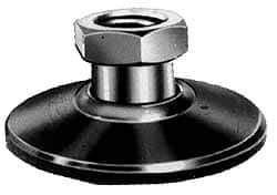 Jergens - 4200 Lb. Load Capacity, 1/2-13 Thread, 7/8" Overall Length, Steel Stud, Tapped Pivotal - 2 Inch Stud Length, mm Base Diameter, Steel Pad - Americas Industrial Supply